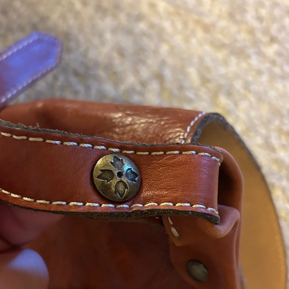 Patricia Nash Cognac Leather Satchel - Picture 6 of 7